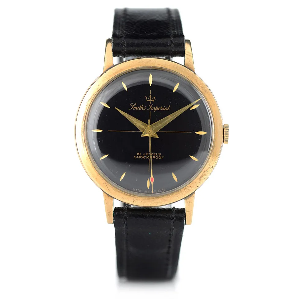 Smiths Imperial 1962 orologio oro 9ct 33mm nero