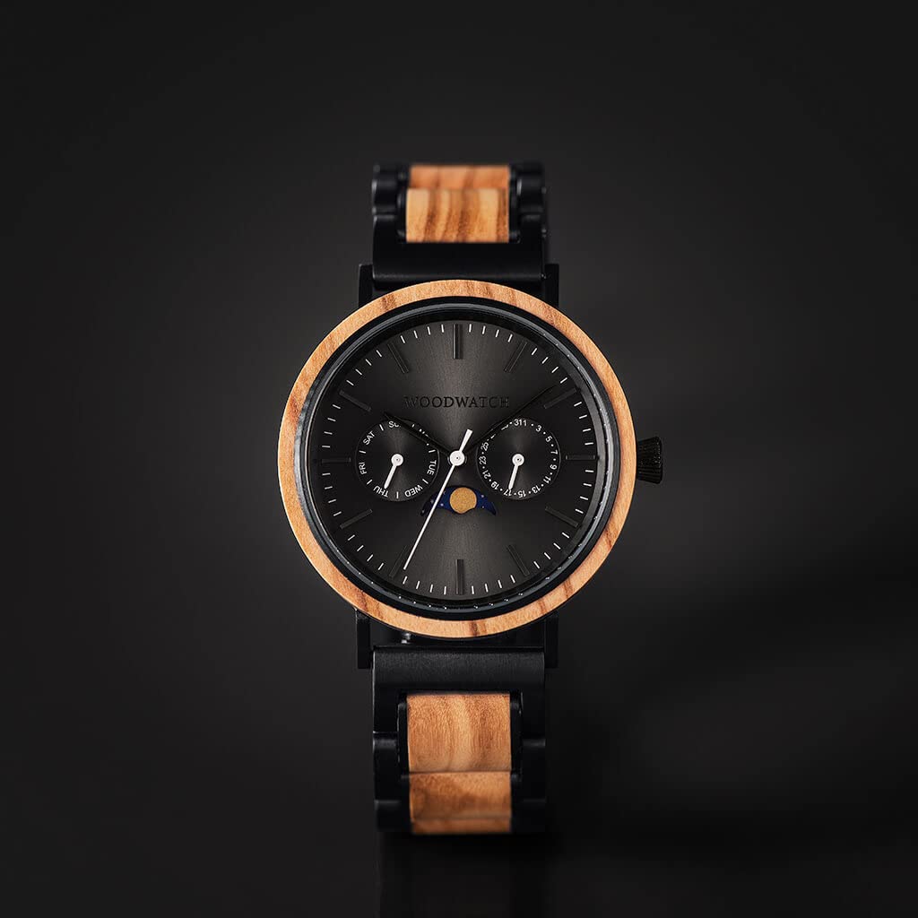 WoodWatch Classic Carbon Olive orologio legno uomo verde