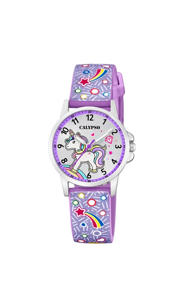 Calypso Junior orologio bambina viola unicorno 27 mm