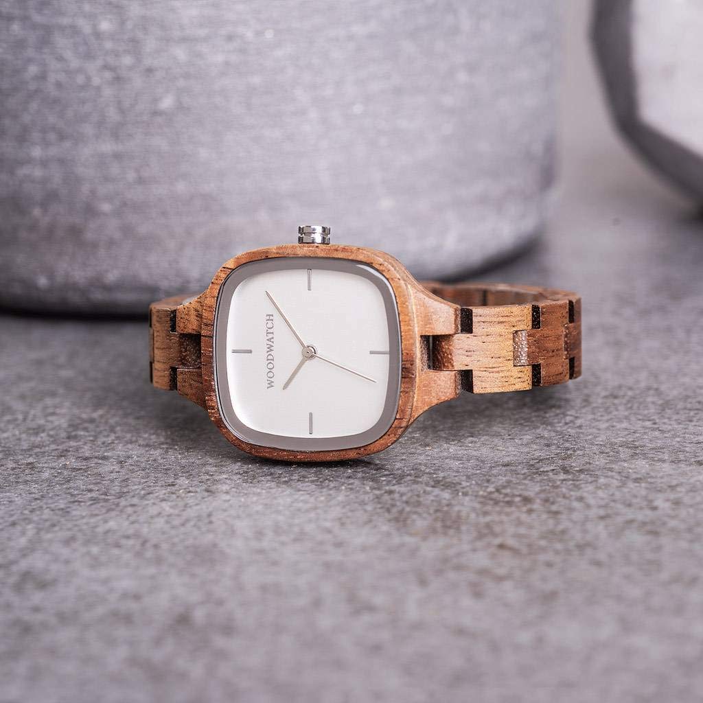 WoodWatch Elegance Modern Gallery orologio legno donna quadrato