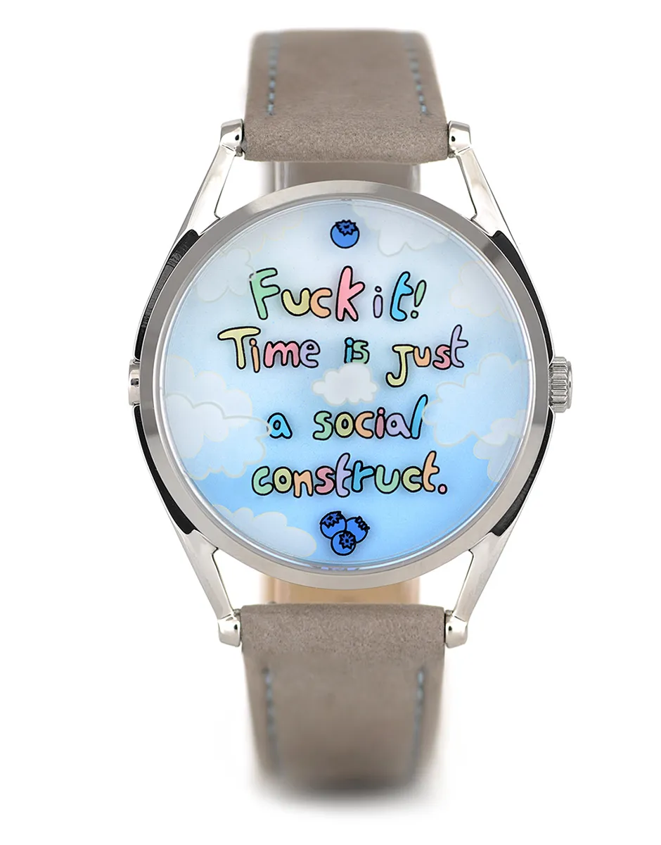 Mr Jones Blueberry Late! orologio da polso messaggio nascosto