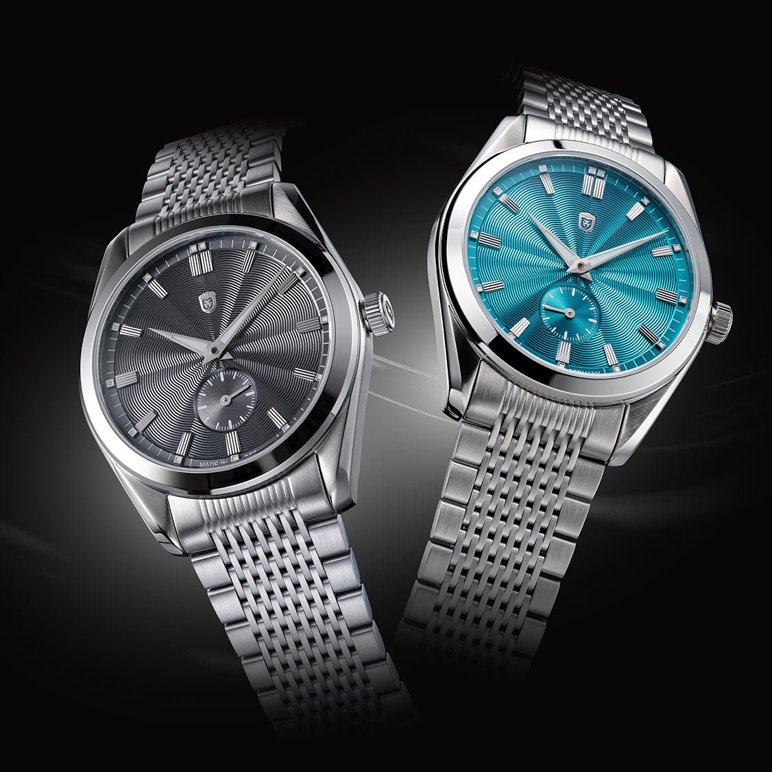 Heinrich Radiance Guilloche Wave orologio ciano scuro