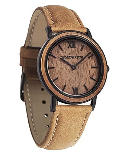 Woodwatch Classic Brown Walnut Amber Petite orologio donna legno