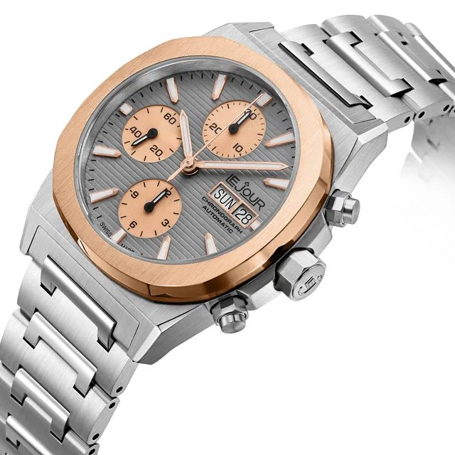 LeJour RMC Chrono LJ-RMC-007 cronografo grigio oro rosa 40mm