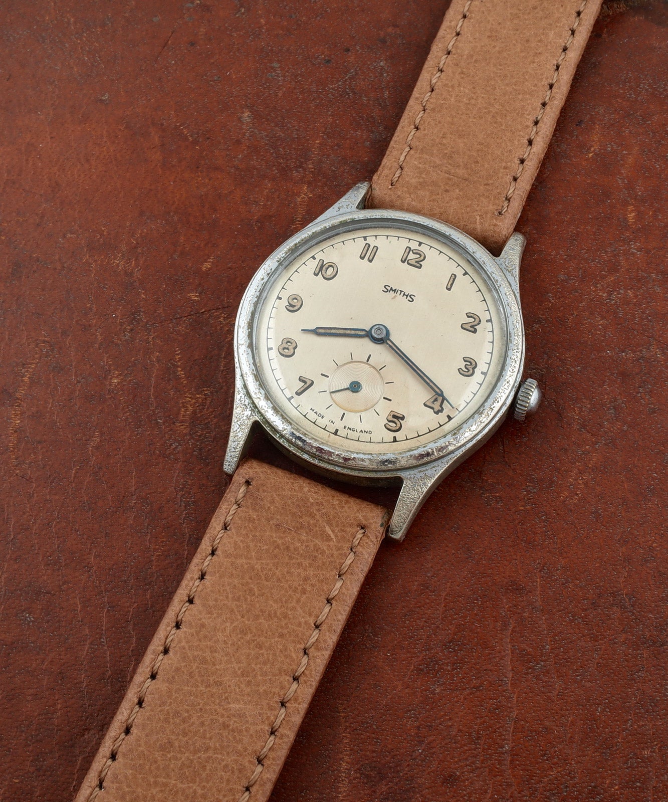 Mr Jones Watches Vintage Smiths Hillary orologio meccanico pelle