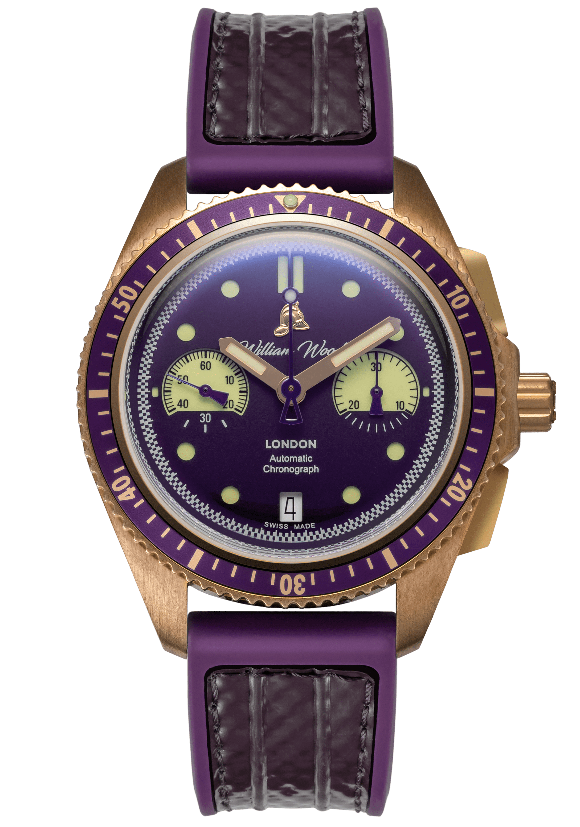 William Wood Triumph Jubilee orologio cronografo bronzo