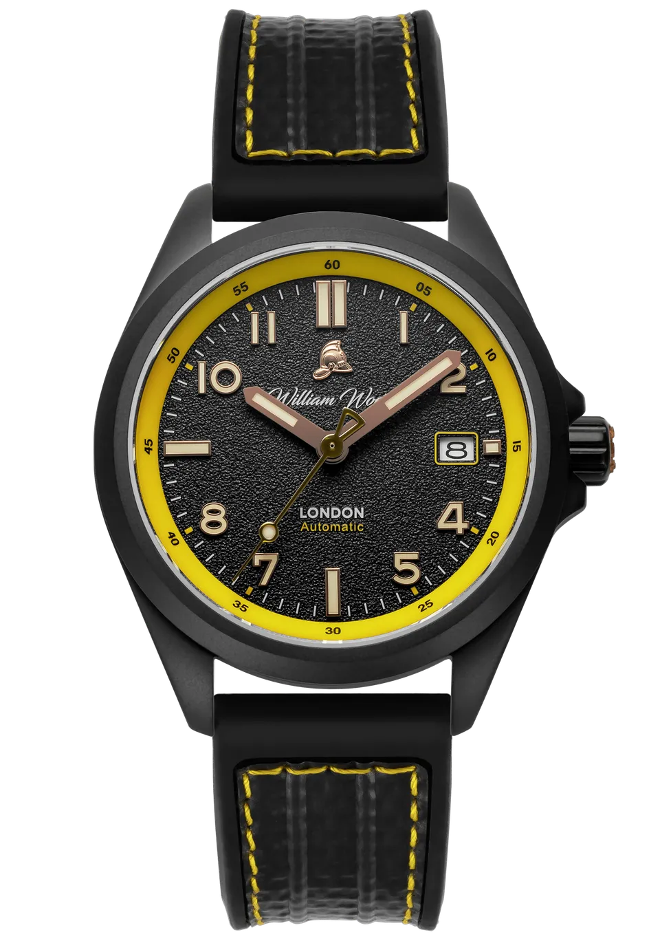 William Wood Fearless Yellow orologio 39mm PVD Yellow Fire Hose