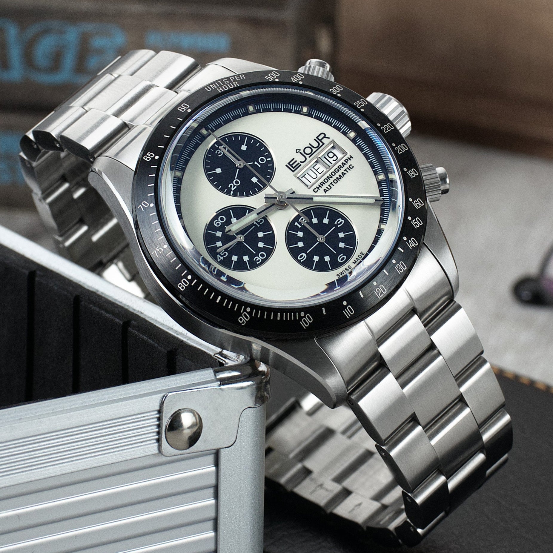 LeJour CM Chrono LJ-CM-001 orologio cronografo 42mm bianco