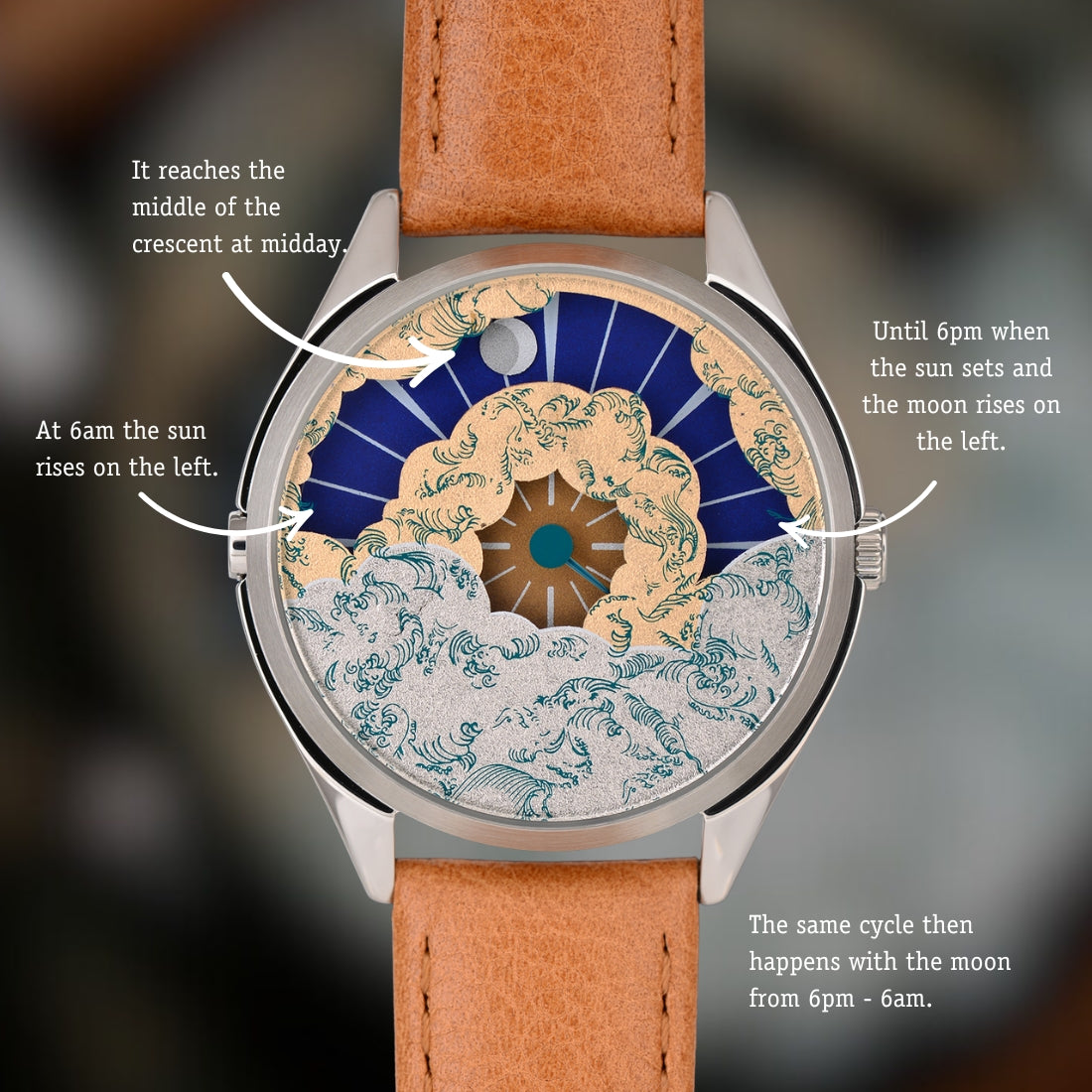 Mr Jones Nuage orologio quarzo dorato oro 22 carati 37mm