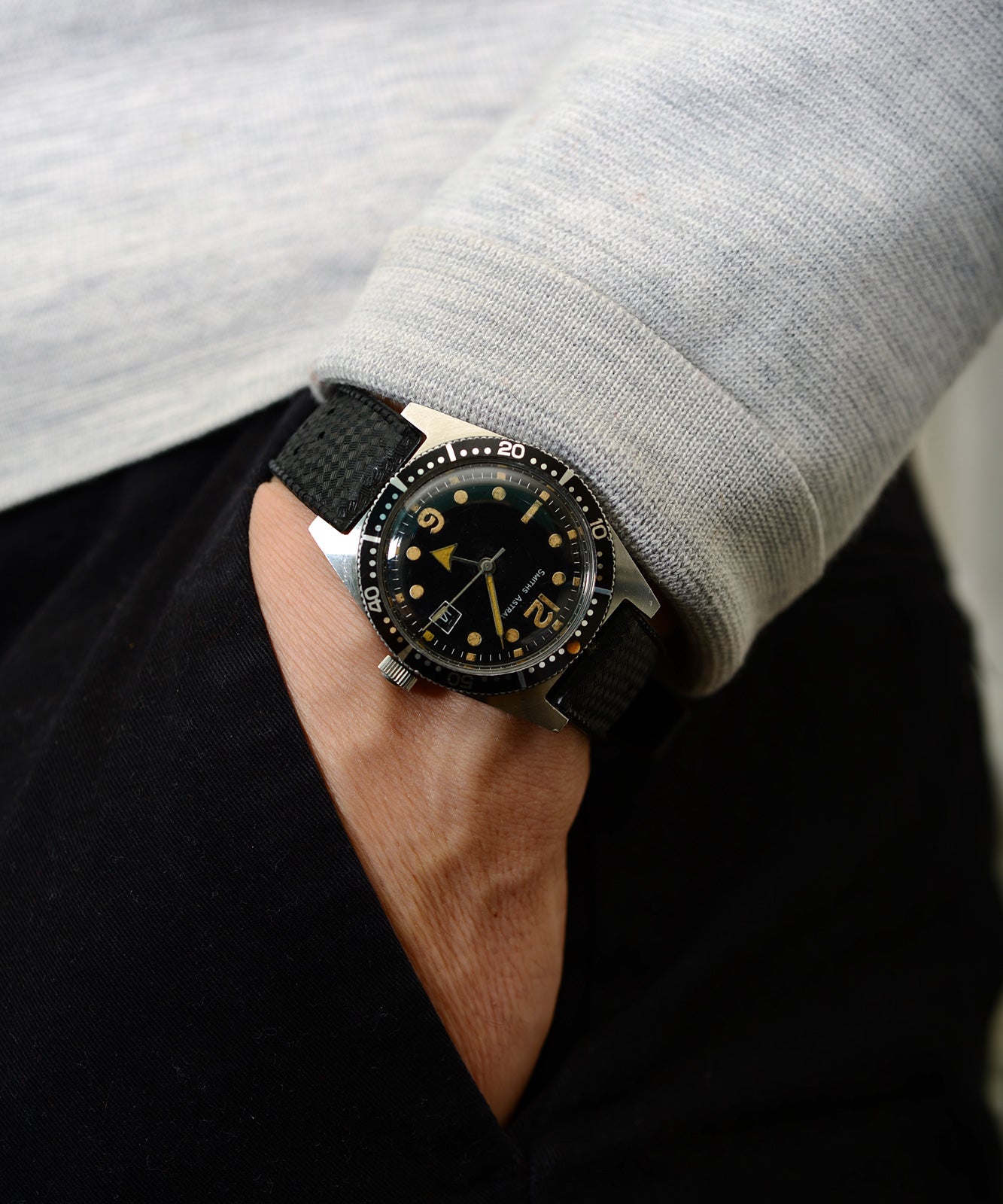 Smiths Astral orologio diver 38mm acciaio 1968