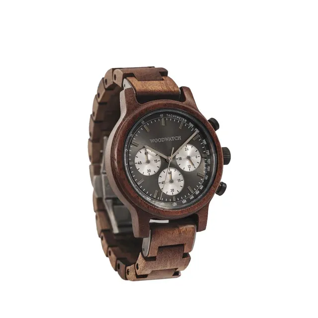 WoodWatch Chronograph Chrono Slate orologio uomo grigio
