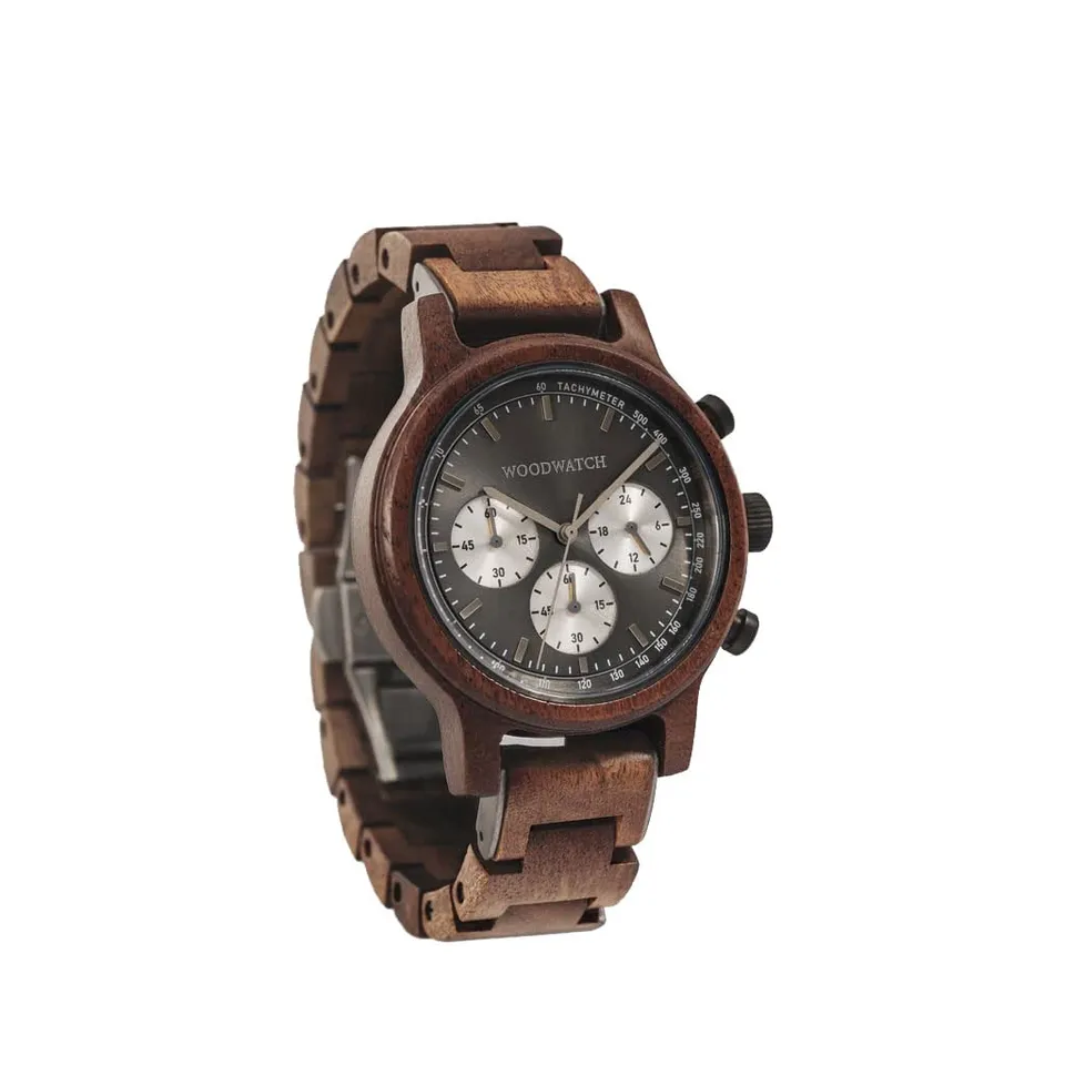 WoodWatch Chronograph Chrono Slate orologio uomo grigio