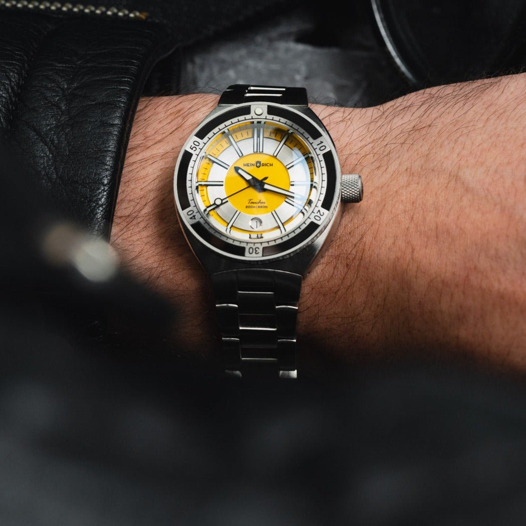 Heinrich Taucher 2 orologio giallo con data automatico
