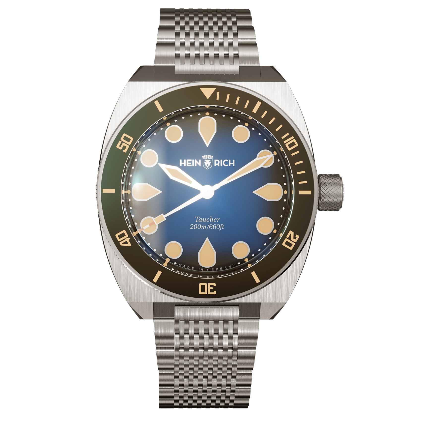 Heinrich Taucher orologio automatico blu 41 mm