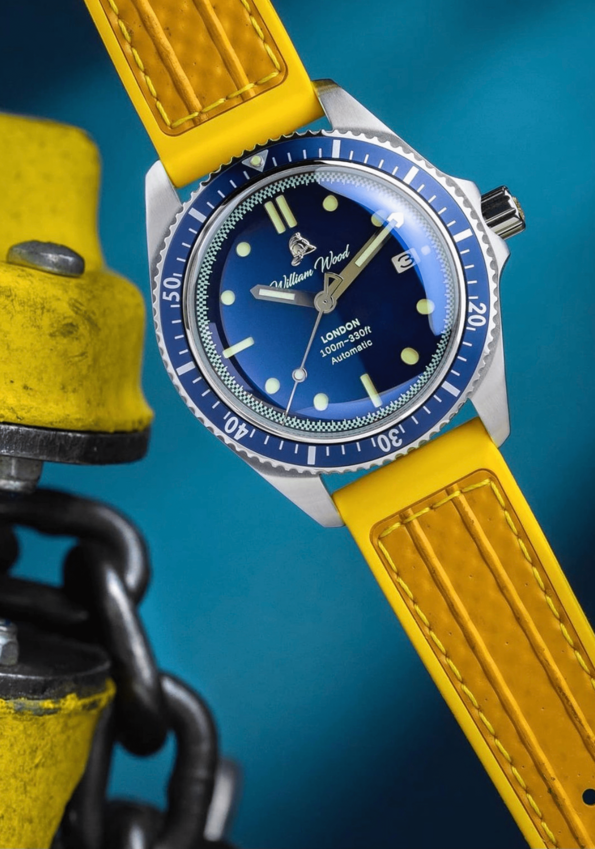 William Wood Valiant The Blue Watch orologio blu automatico 41mm