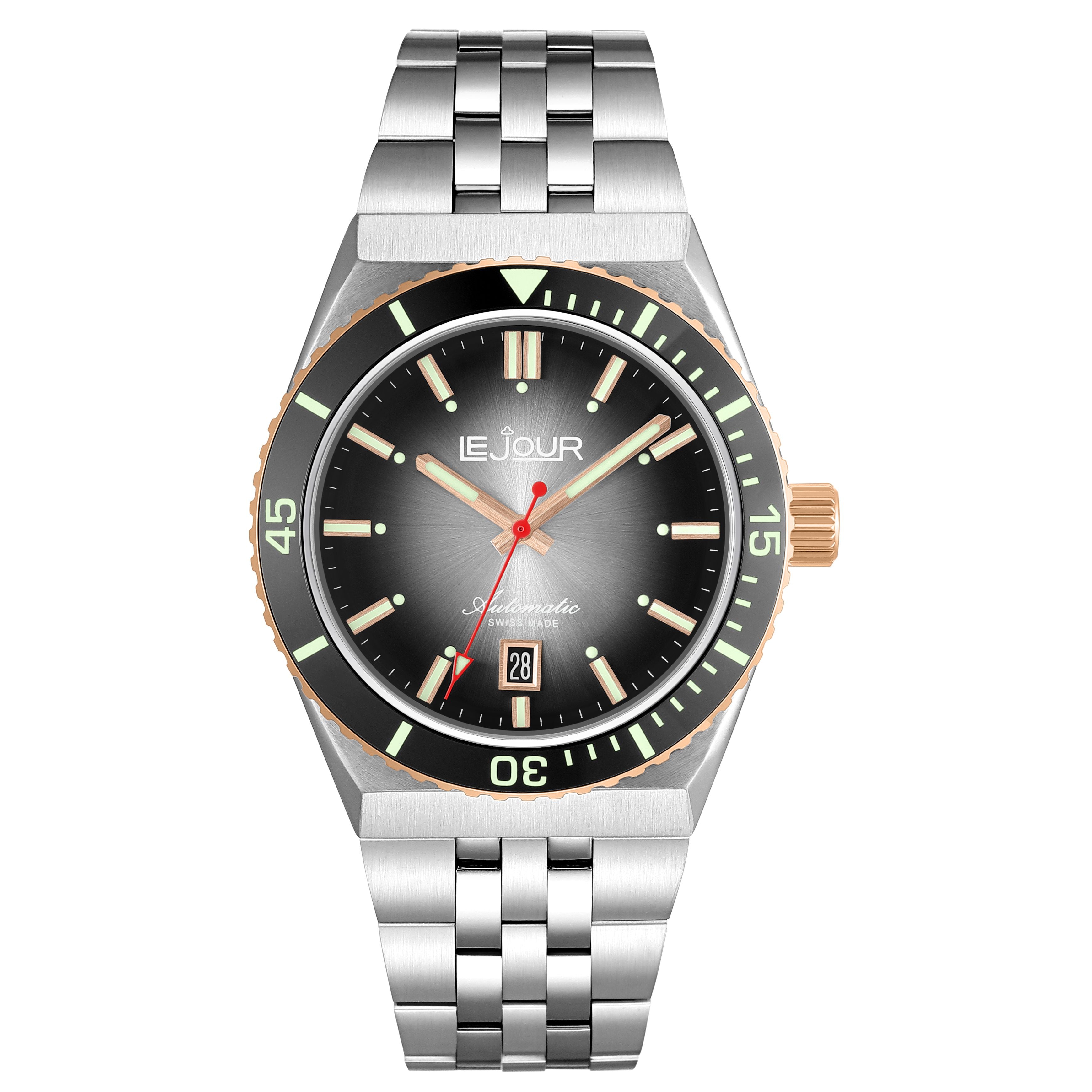 LeJour Delmare LJ-DM-006 orologio automatico nero oro