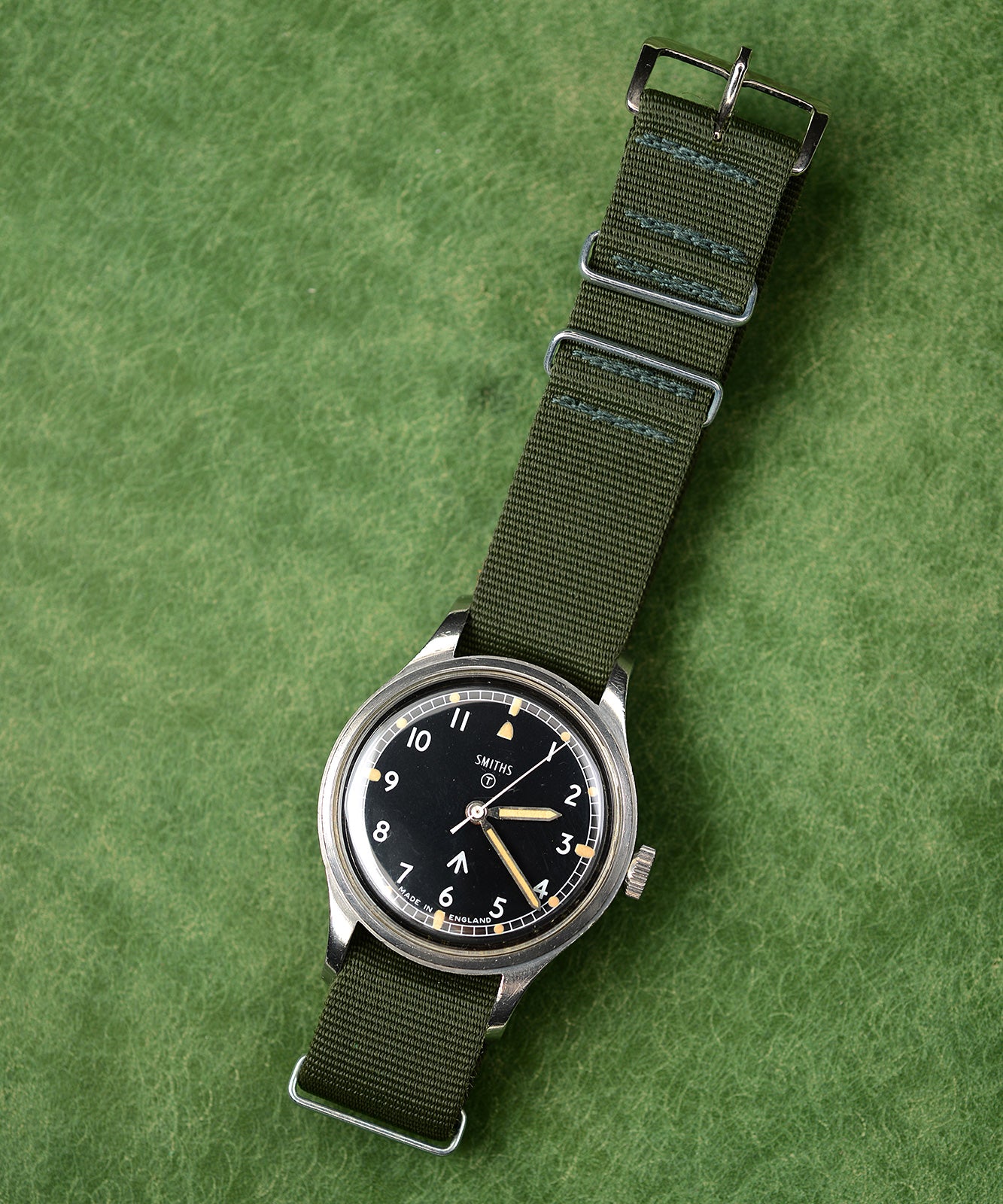 Smiths W10 1968 orologio militare acciaio nero