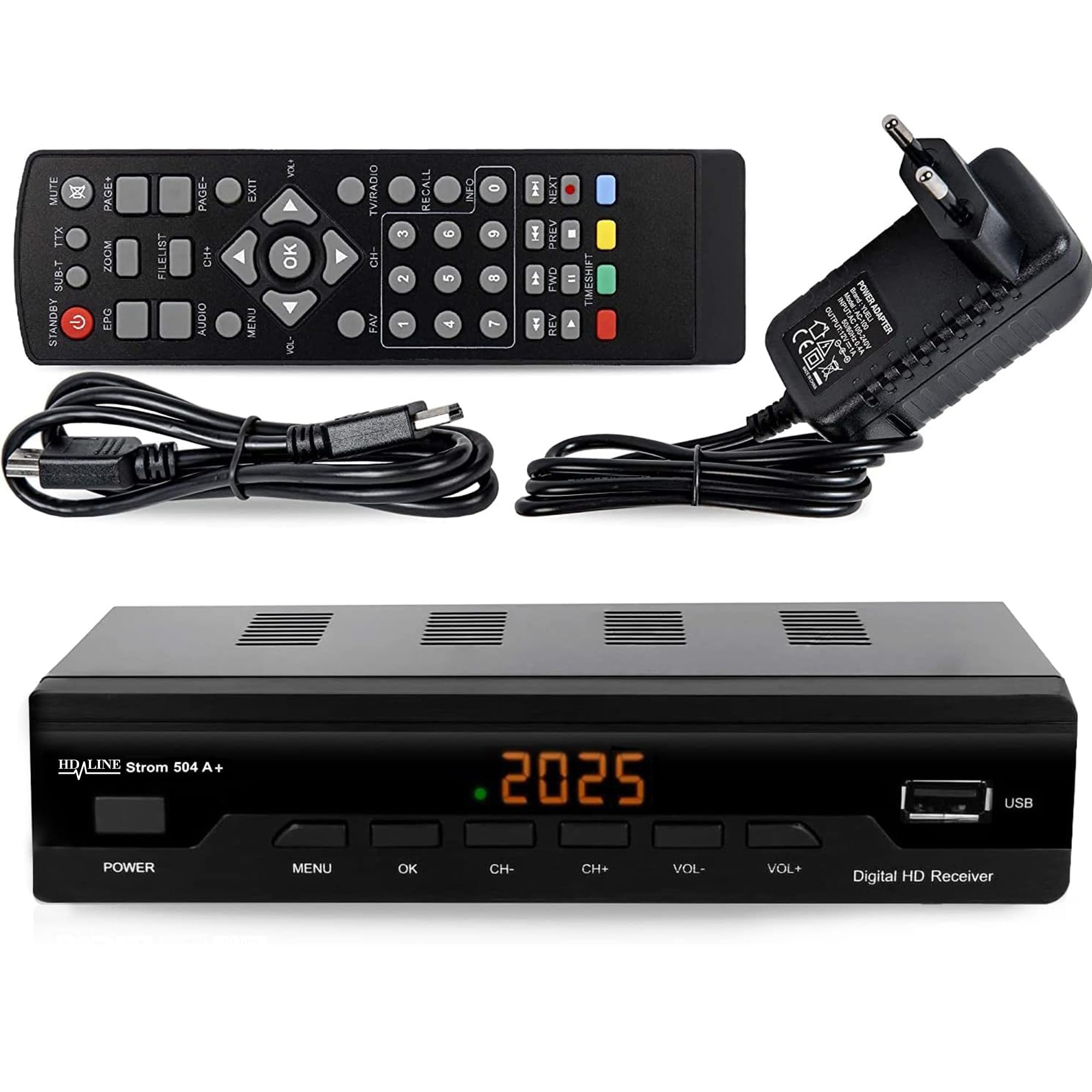 Strom 504 A+ decoder digitale terrestre DVB-T2 nero