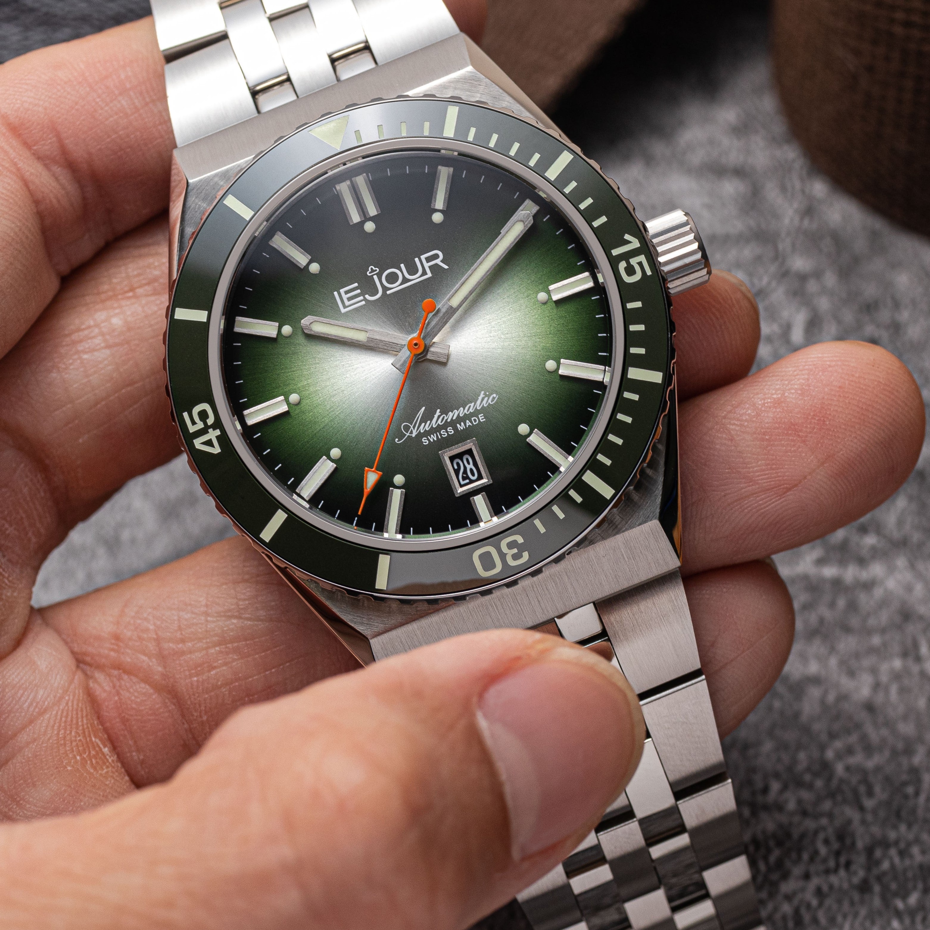 LeJour Delmare LJ-DM-002 orologio verde automatico