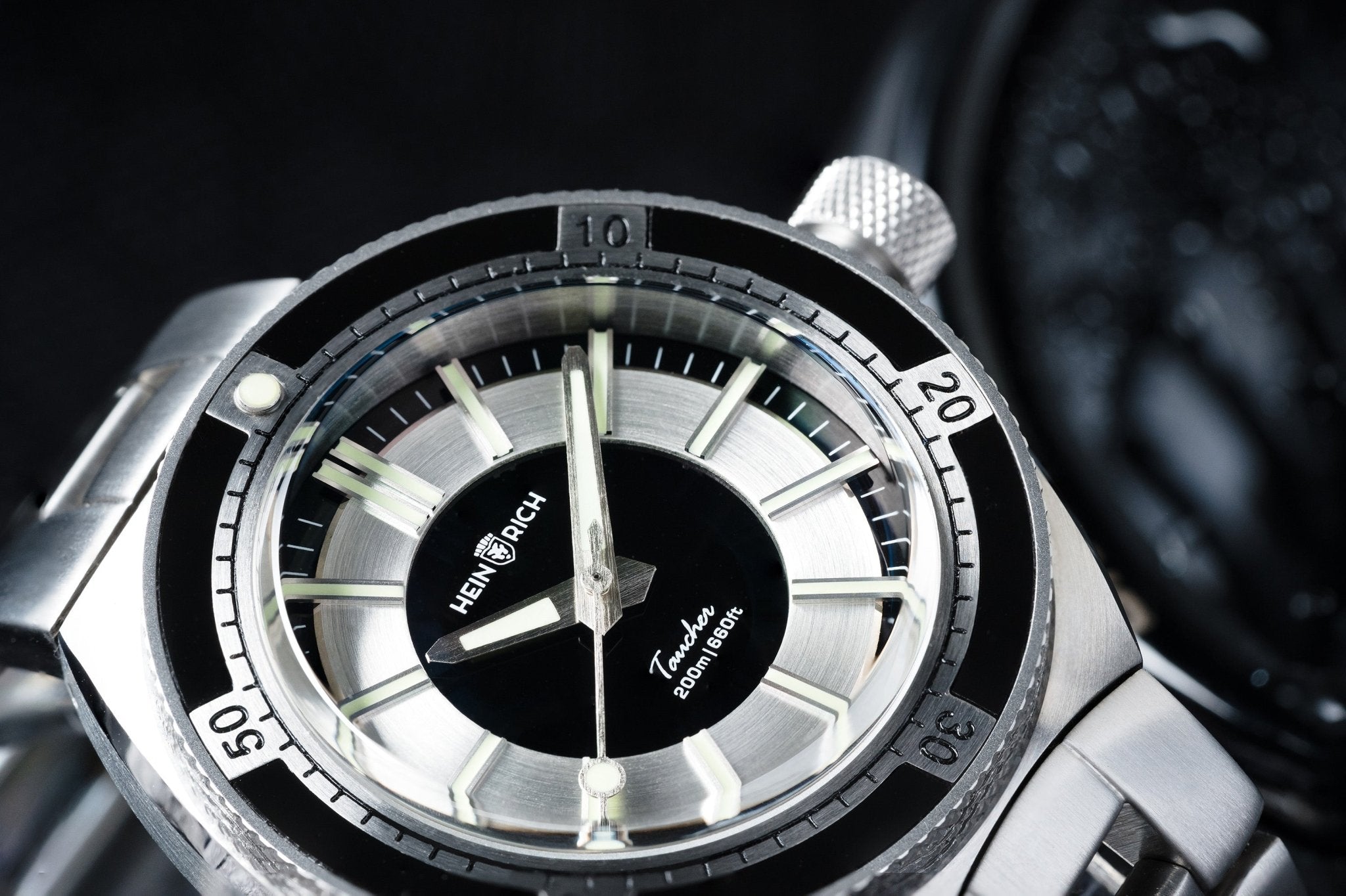 Heinrich Taucher 2 orologio automatico nero con data
