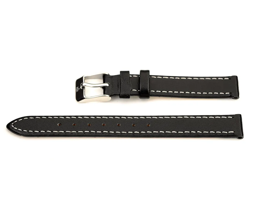 Mr Jones Cinturino orologio 12mm pelle nero acciaio