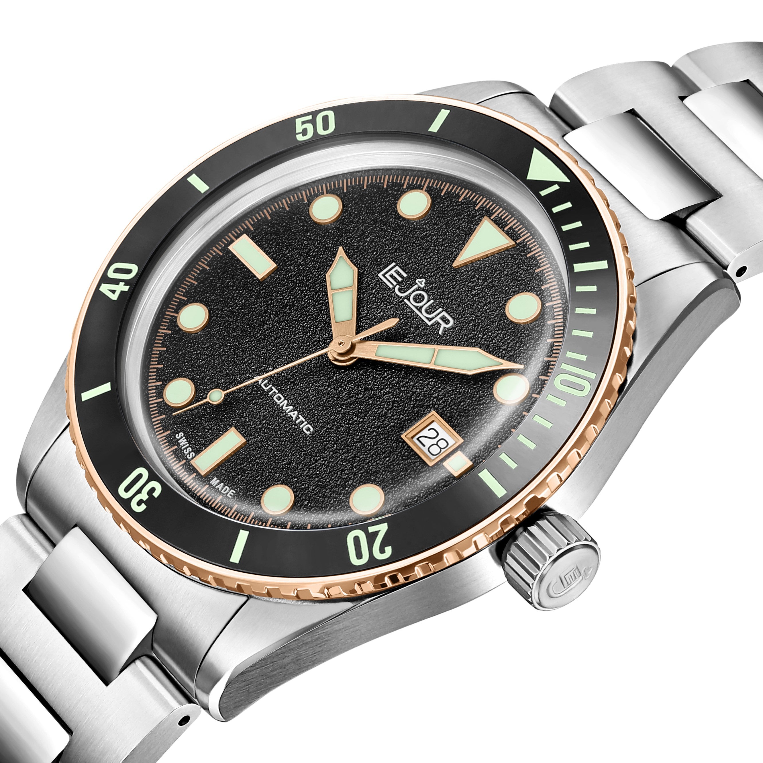 LeJour Seacolt Diver LJ-SCD-001 orologio nero acciaio 42mm