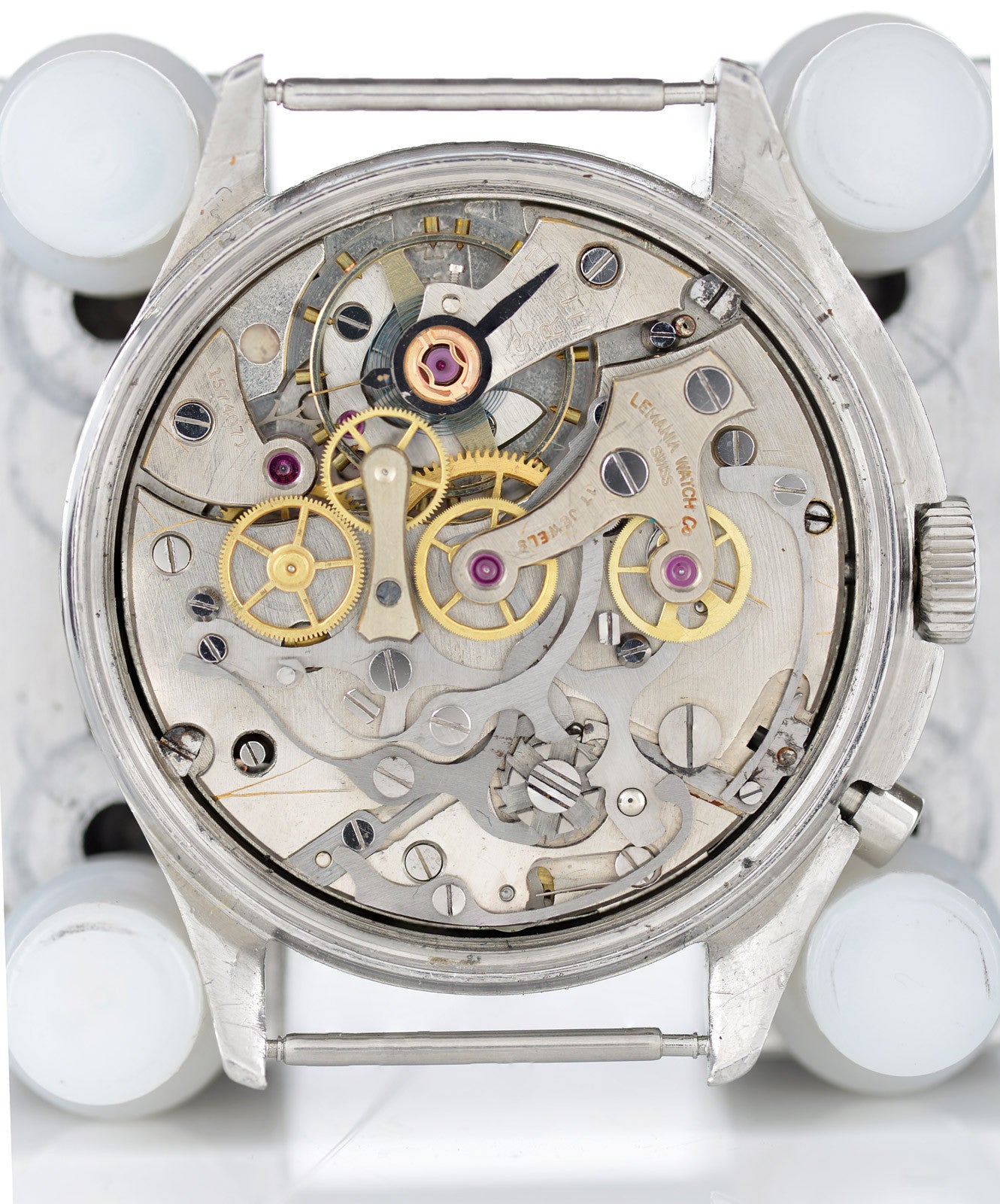 Lemania HS9A cronografo militare 40mm acciaio