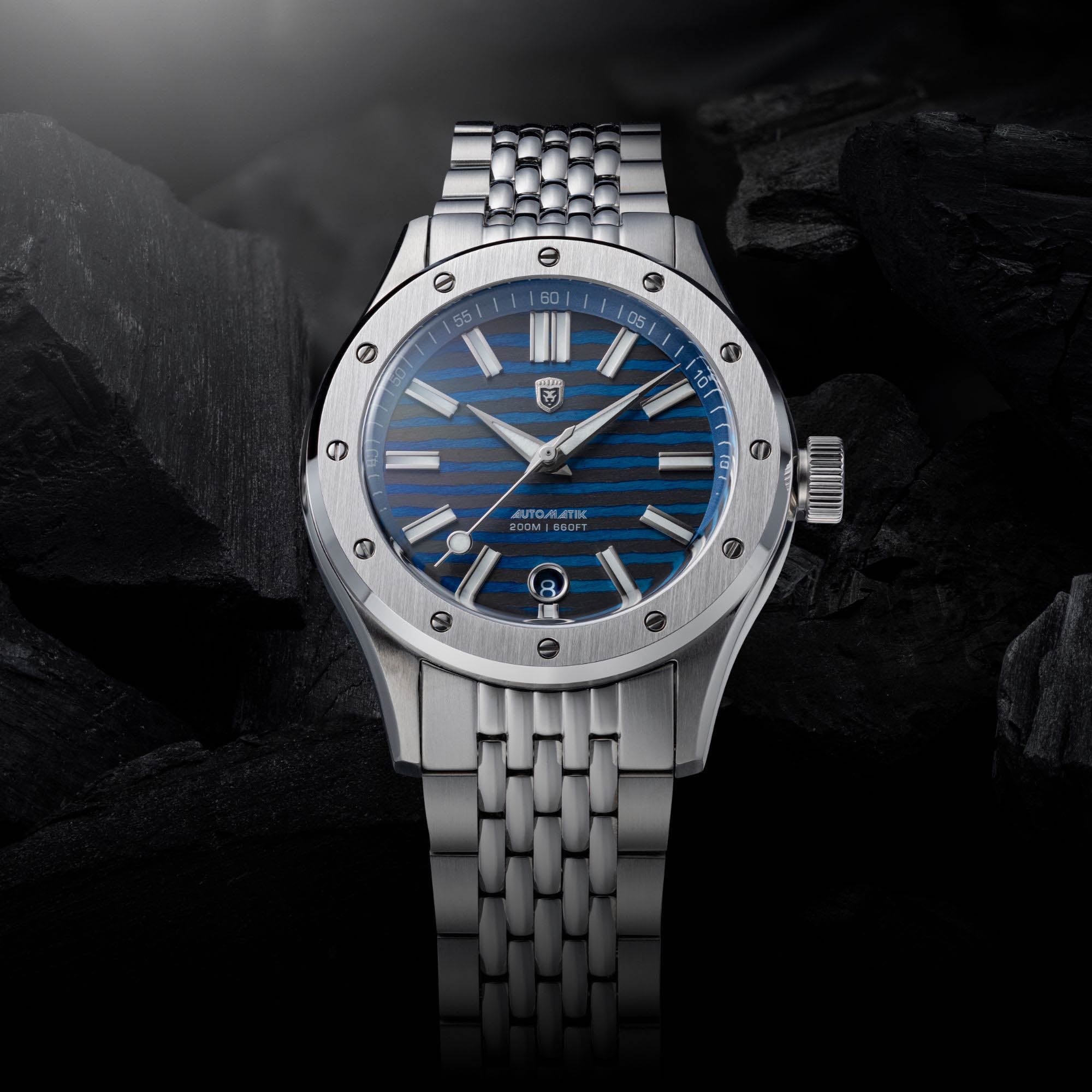 Heinrich Helicoprion ZirkuTi orologio titanio bracciale acciaio