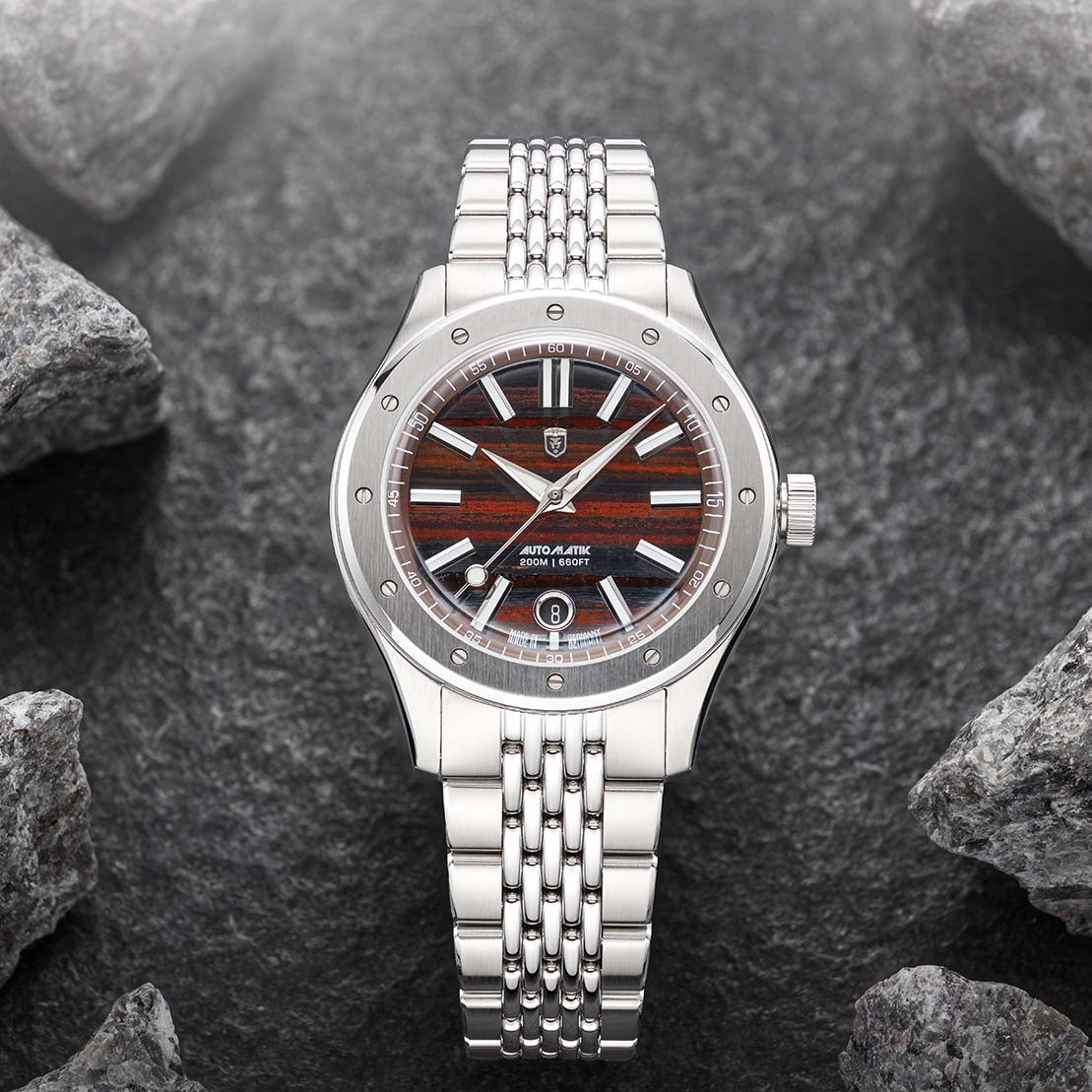 Heinrich Helicoprion Tiger Iron orologio automatico