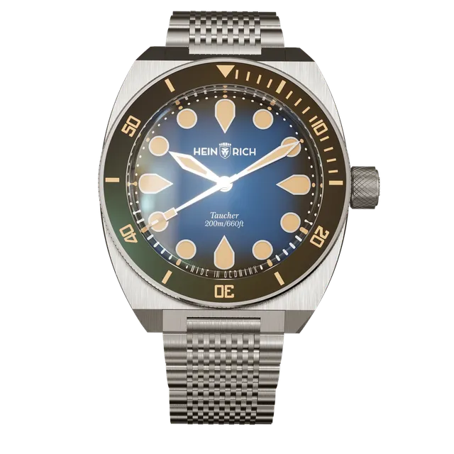 Heinrich Taucher orologio automatico blu 41 mm