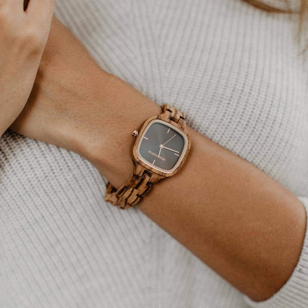 Woodwatch City City of Lights orologio donna legno quadrato