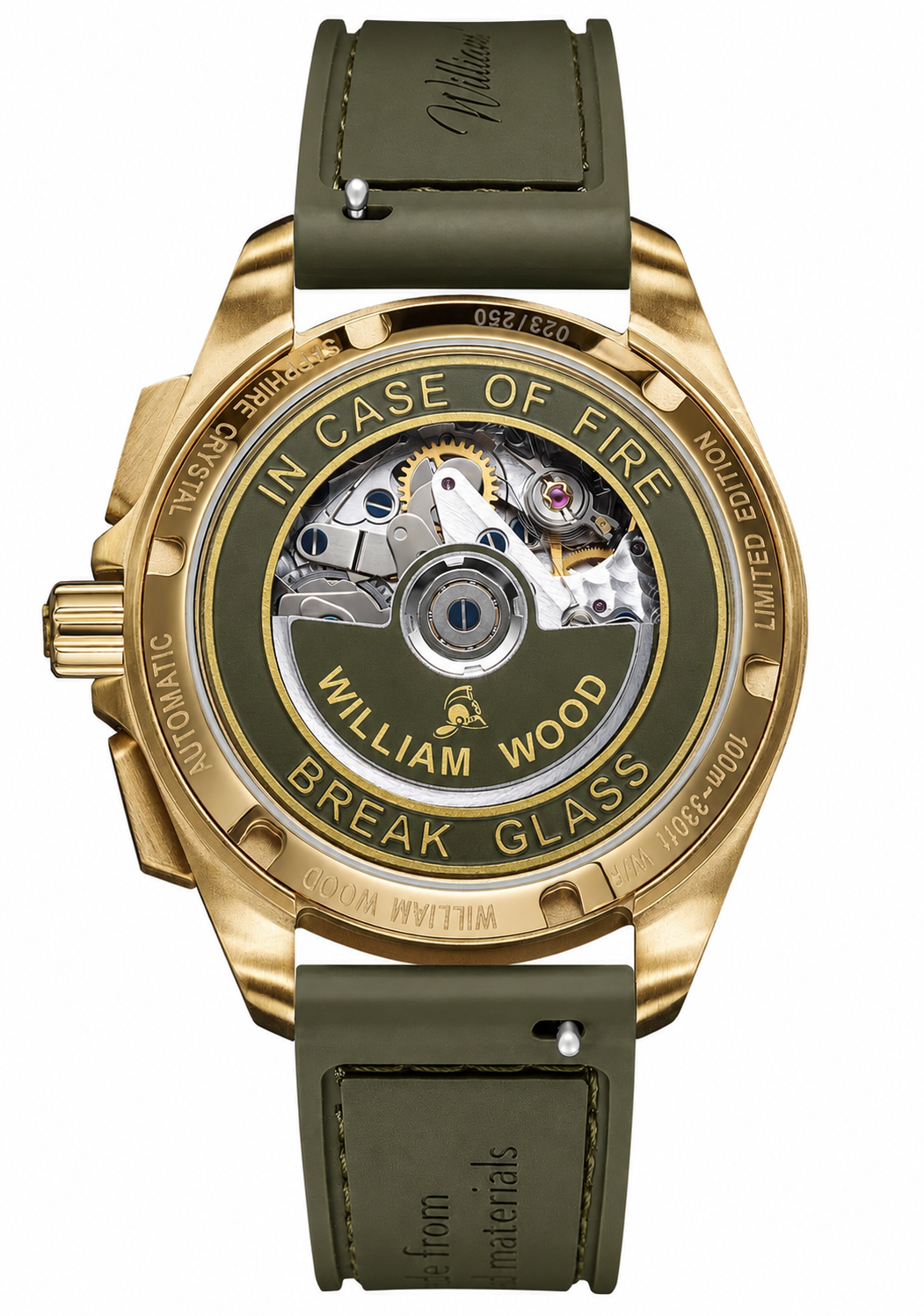 William Wood Triumph Custodian orologio cronografo verde oro