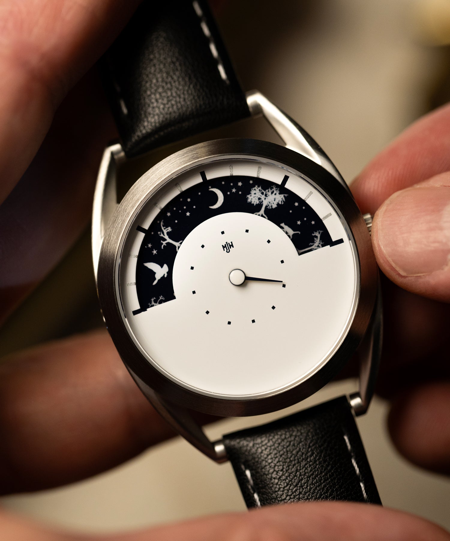 Mr Jones Sun and Moon orologio quarzo 37mm argento