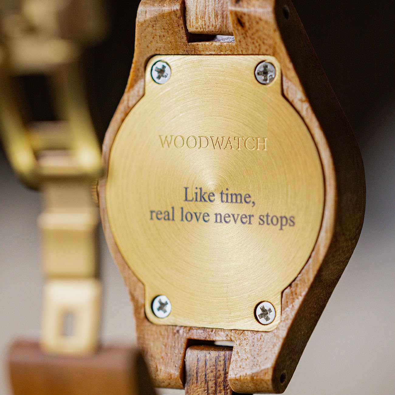 Woodwatch Flora Bellflower orologio legno donna elegante