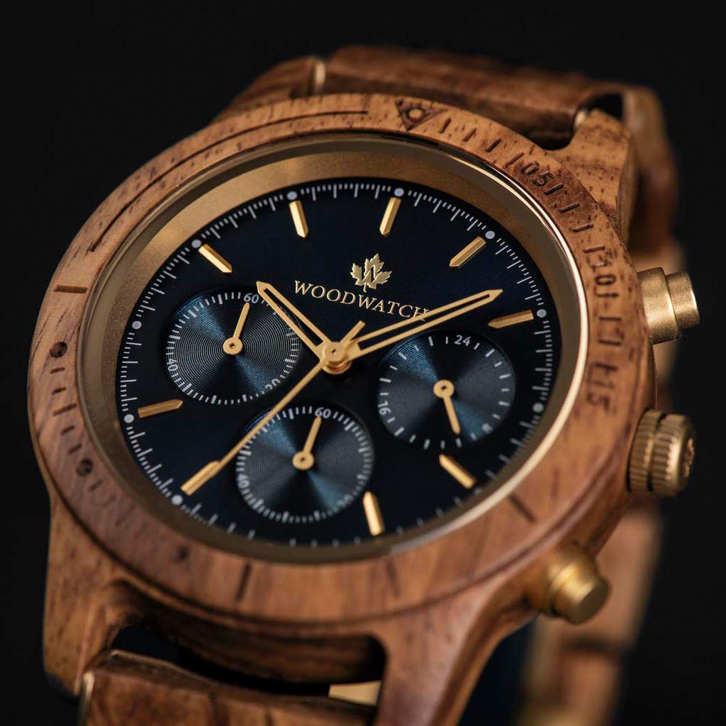 WoodWatch Chronus Deep Dive orologio uomo legno noce 42 mm