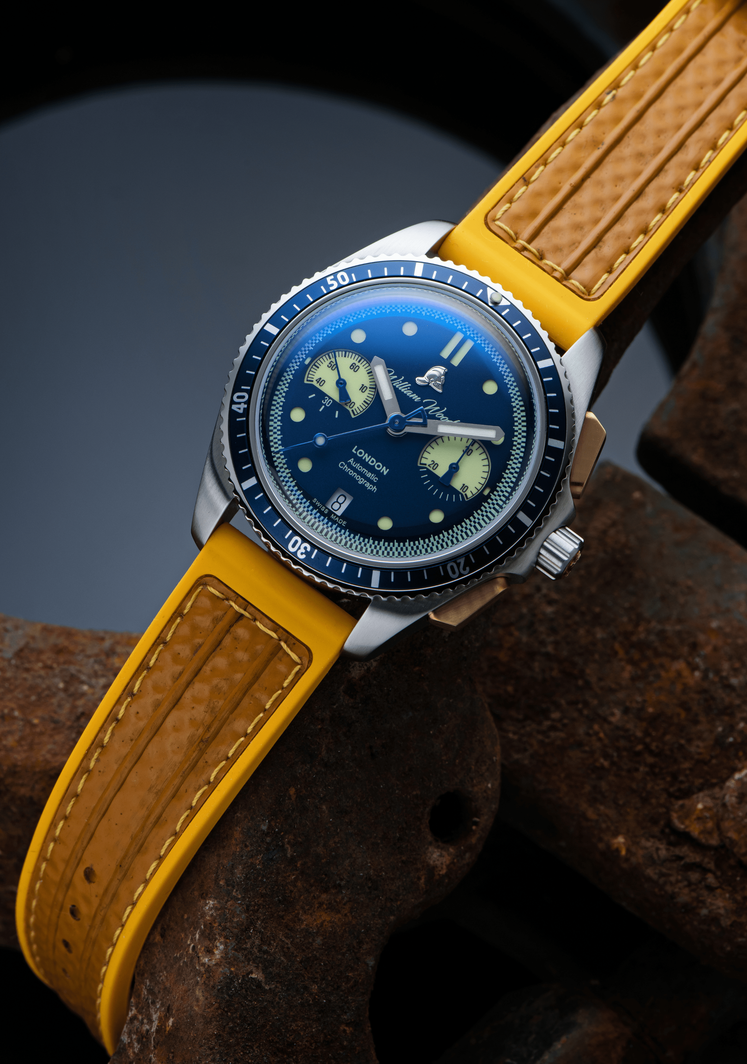 William Wood Triumph Oxygen Edition orologio cronografo 41mm blu