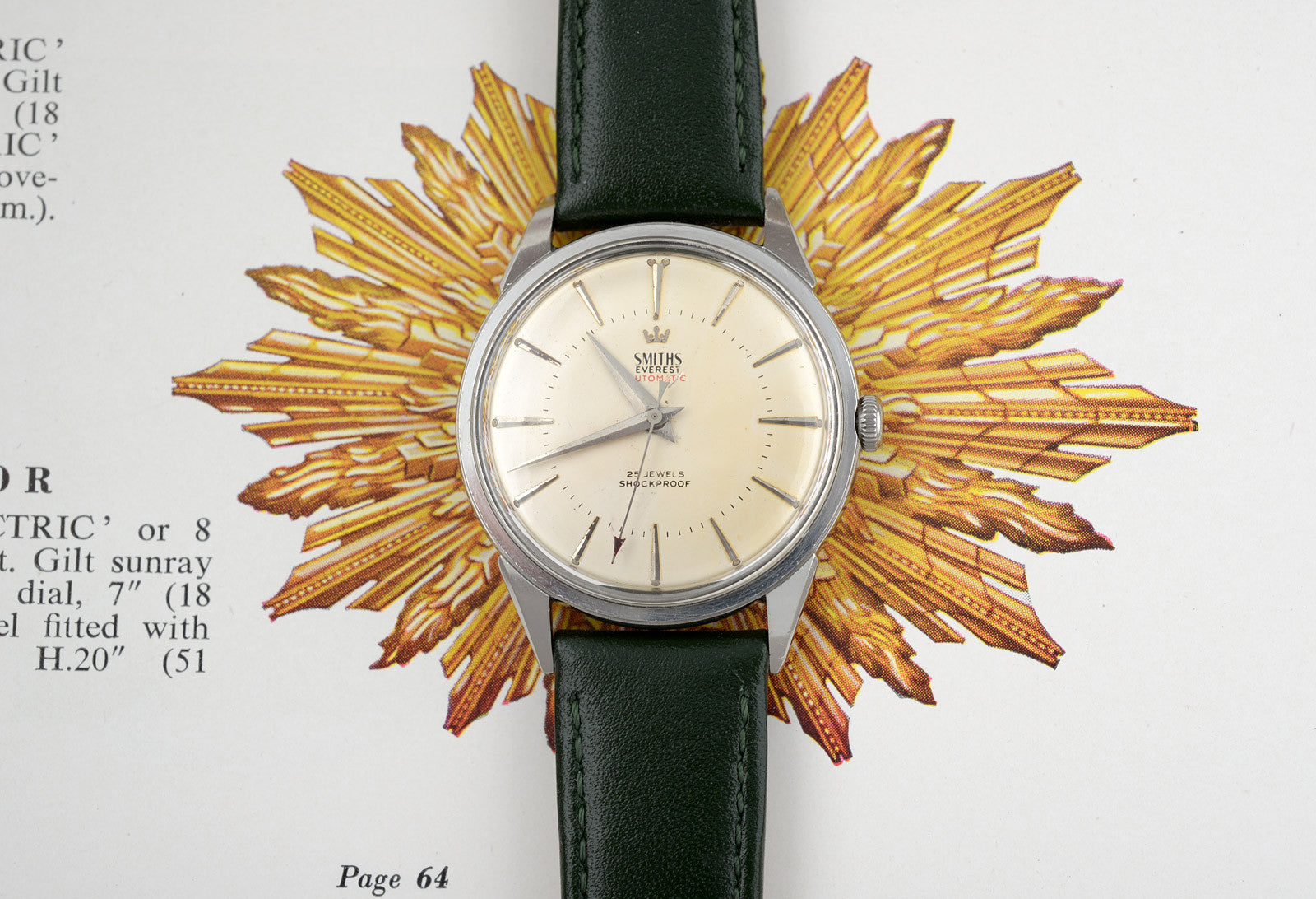 Smiths Everest orologio automatico acciaio anni 60
