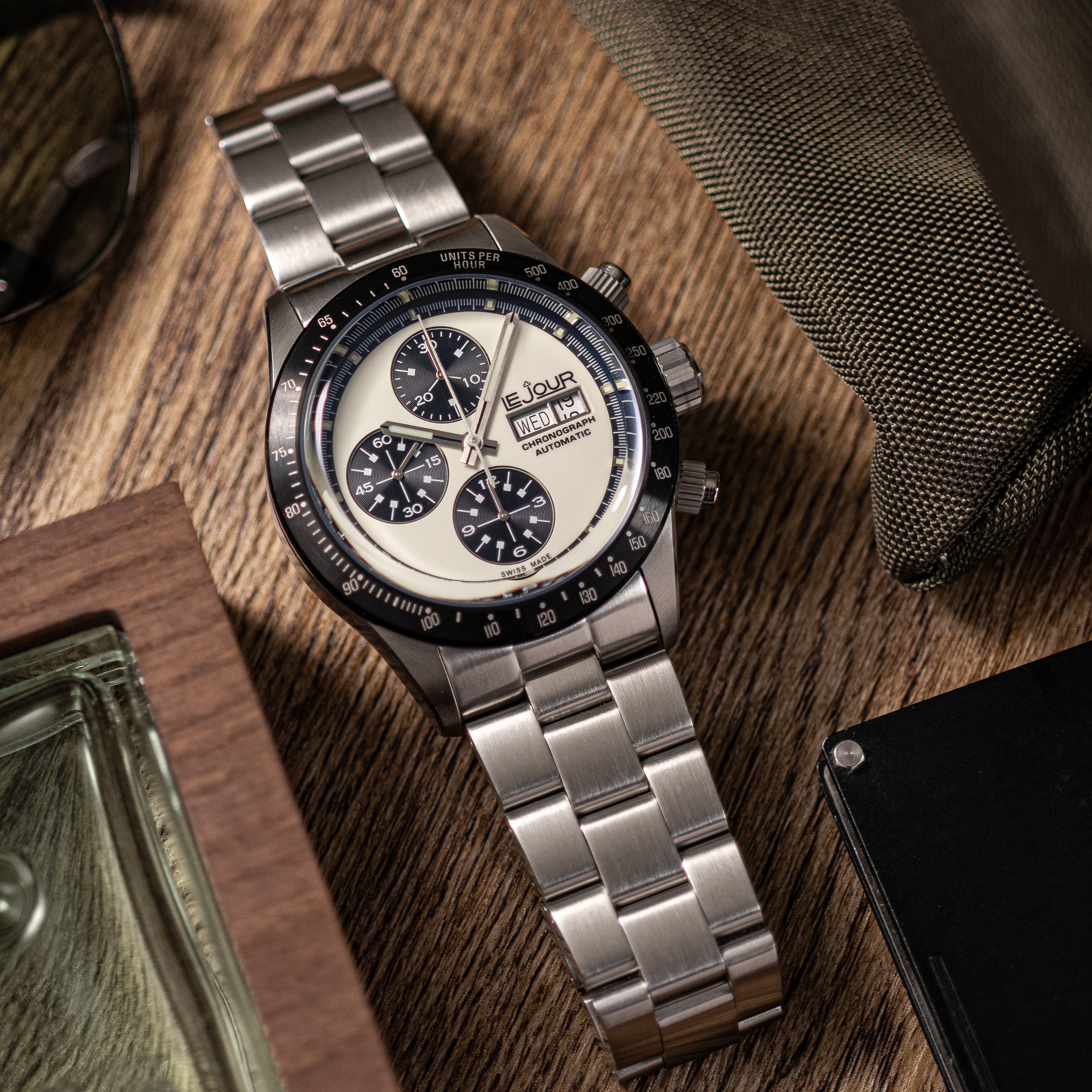 LeJour CM Chrono LJ-CM-001 orologio cronografo 42mm bianco