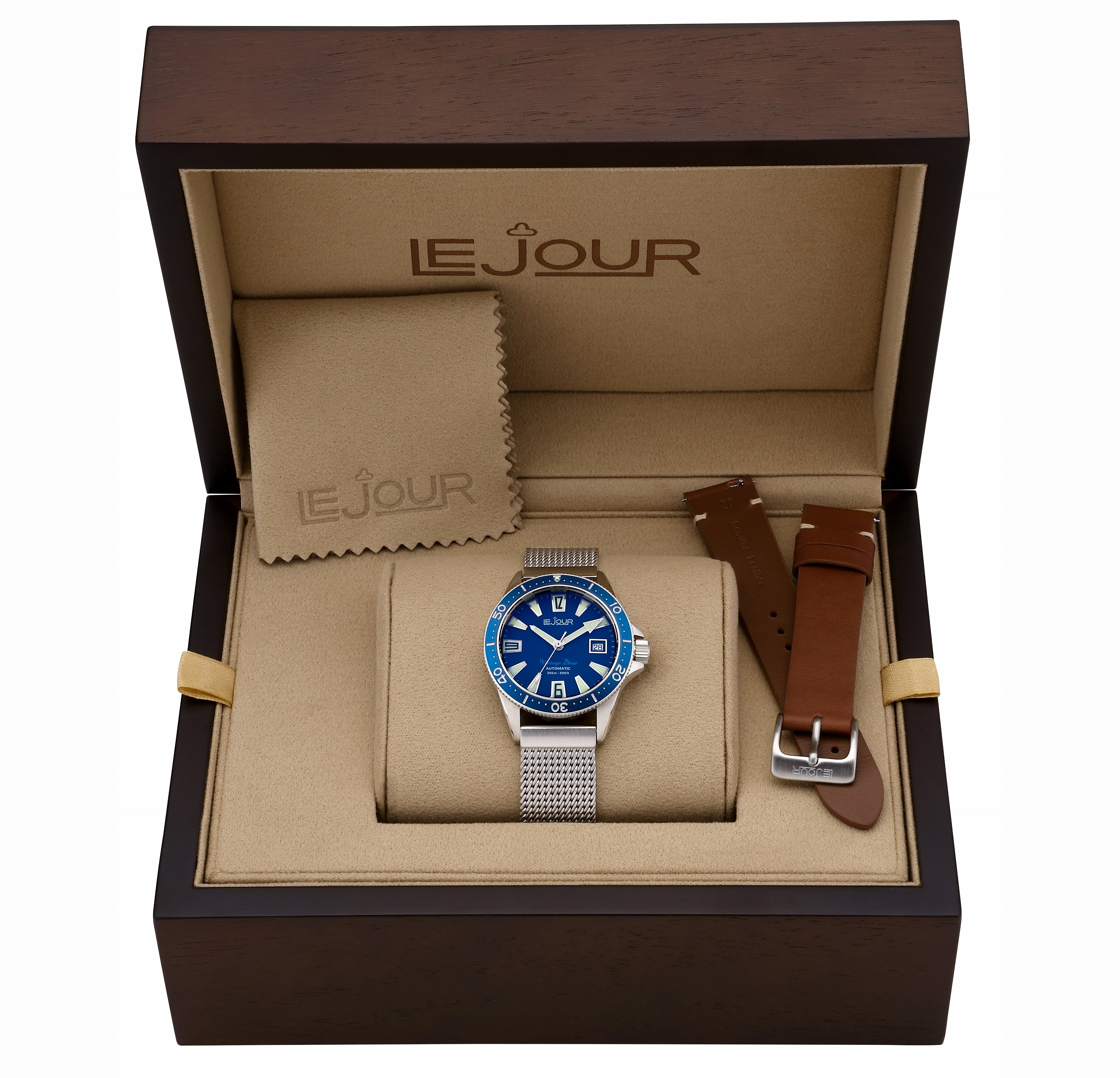 LeJour Vintage Diver LJ-VDS-003 orologio blu 300m