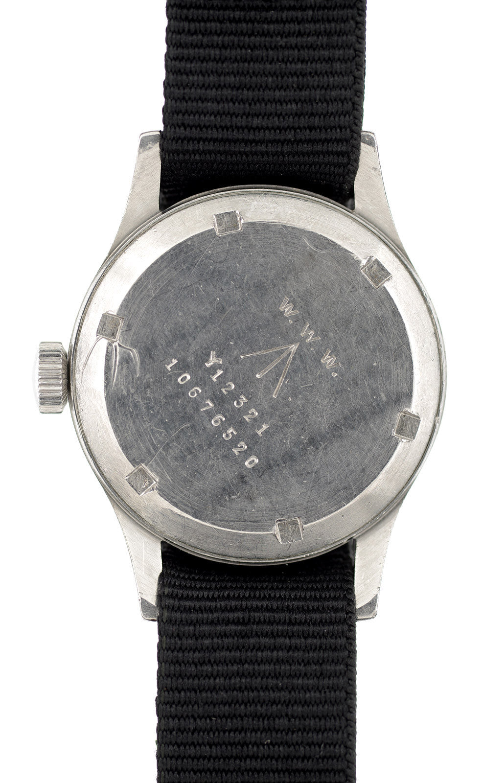 Omega WWW orologio militare 35mm acciaio nero