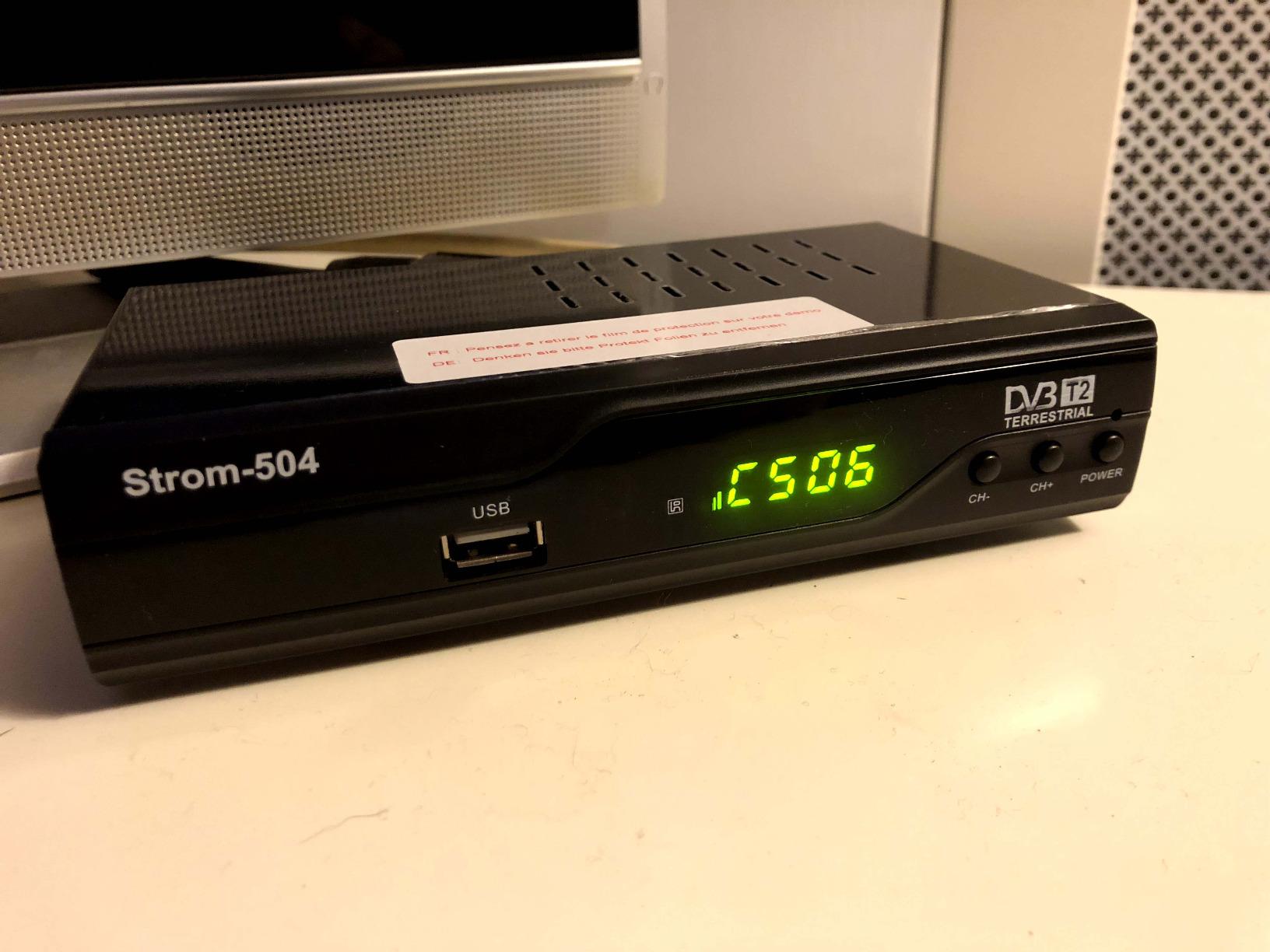 Strom 504 A+ decoder digitale terrestre DVB-T2 nero