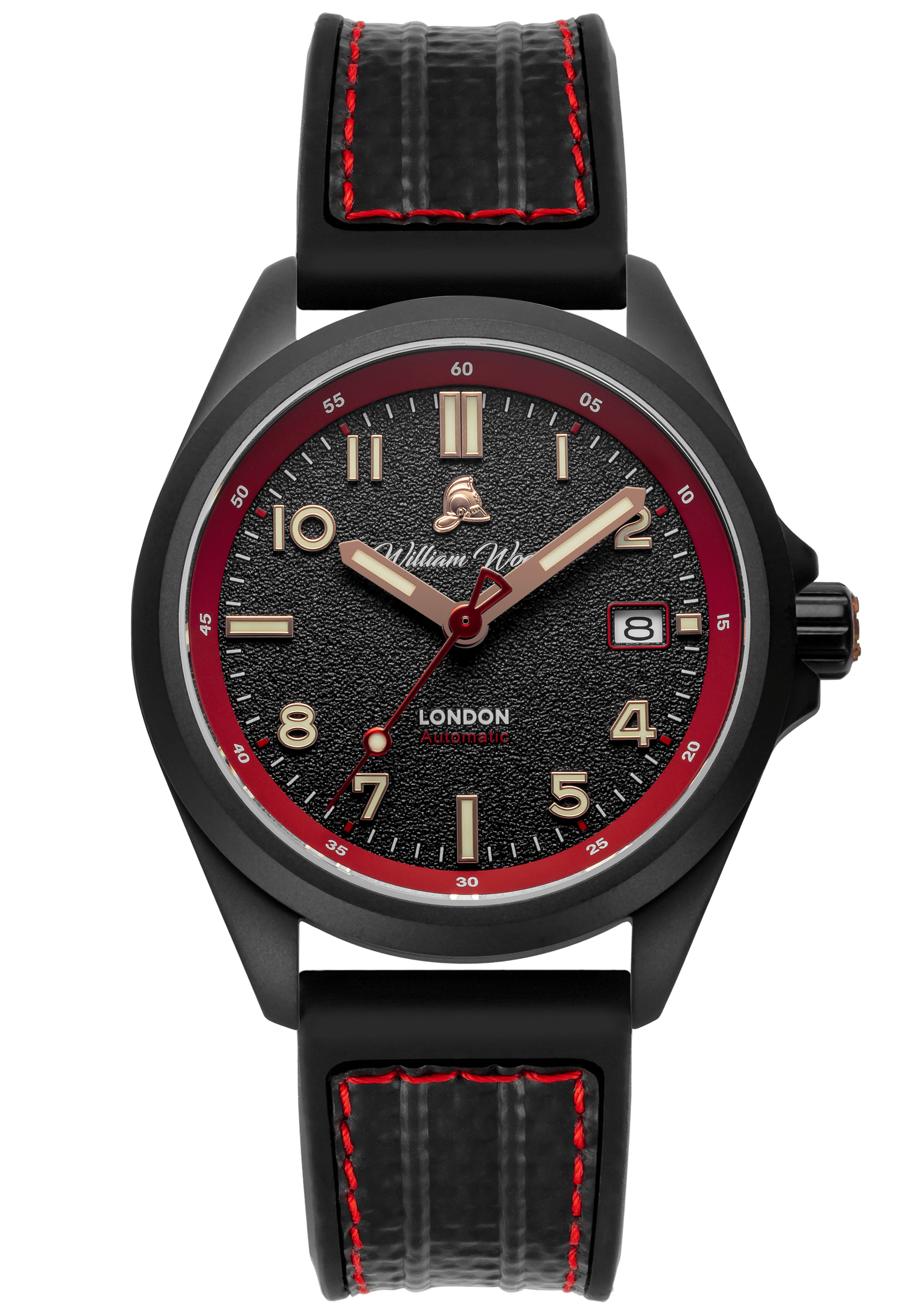 William Wood Strap Black Fire Hose cinturino nero 20mm