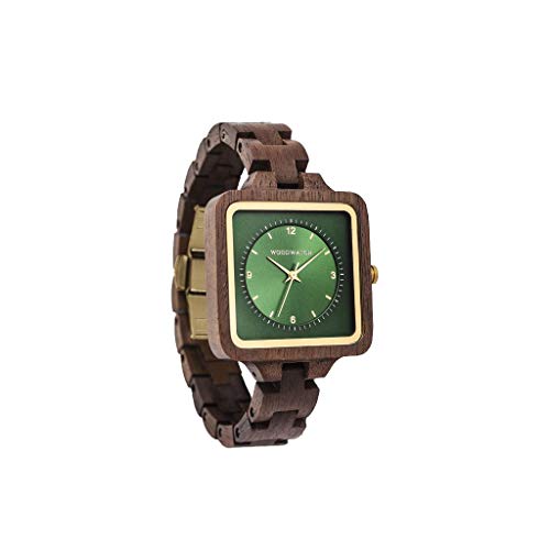 WoodWatch Classic Emerald Hill orologio legno quadrante verde