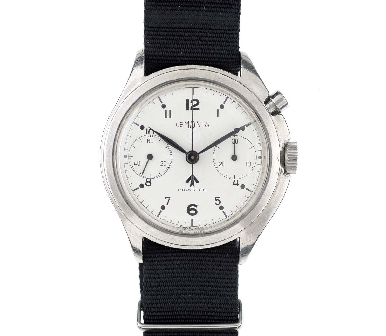 Mr Jones Lemania Royal Navy orologio cronografo militare vintage