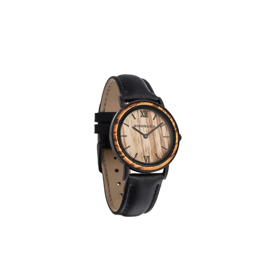 WoodWatch Classic Striped Zebra Jet Petite orologio donna 34mm zebra