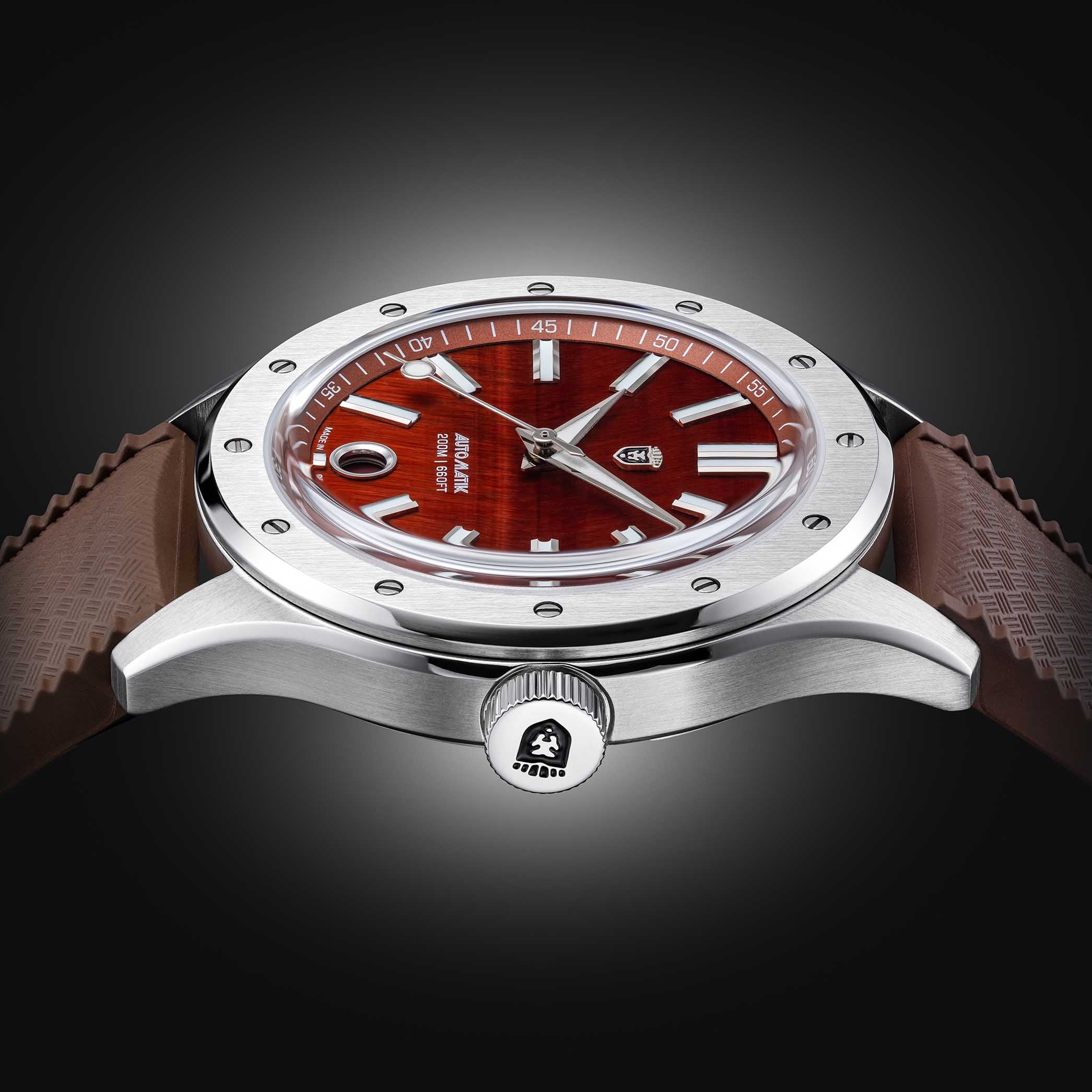 Heinrich Helicoprion orologio automatico Red Tiger's Eye Sellita