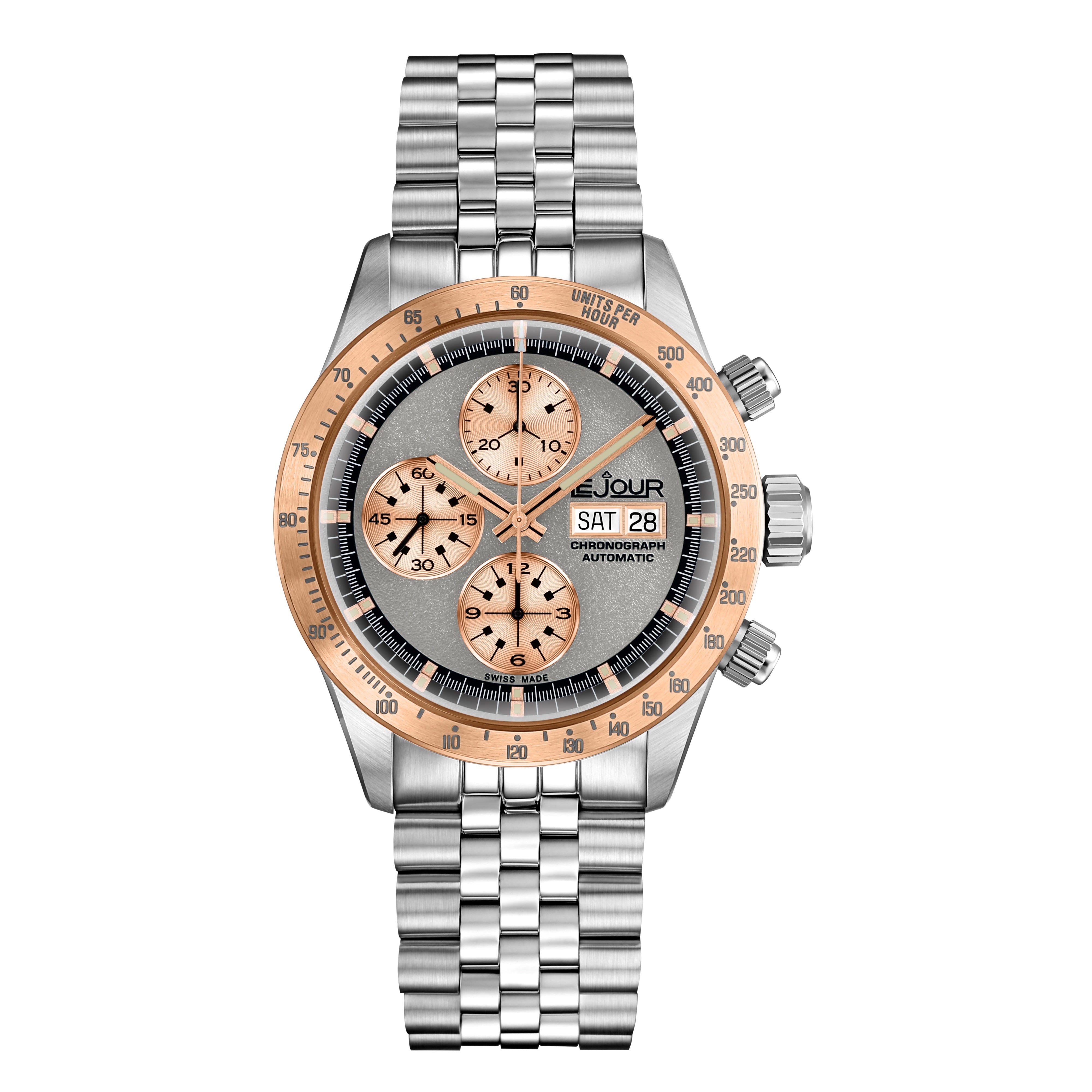 LeJour CM Chrono LJ-CM-004 cronografo grigio oro rosa 42mm