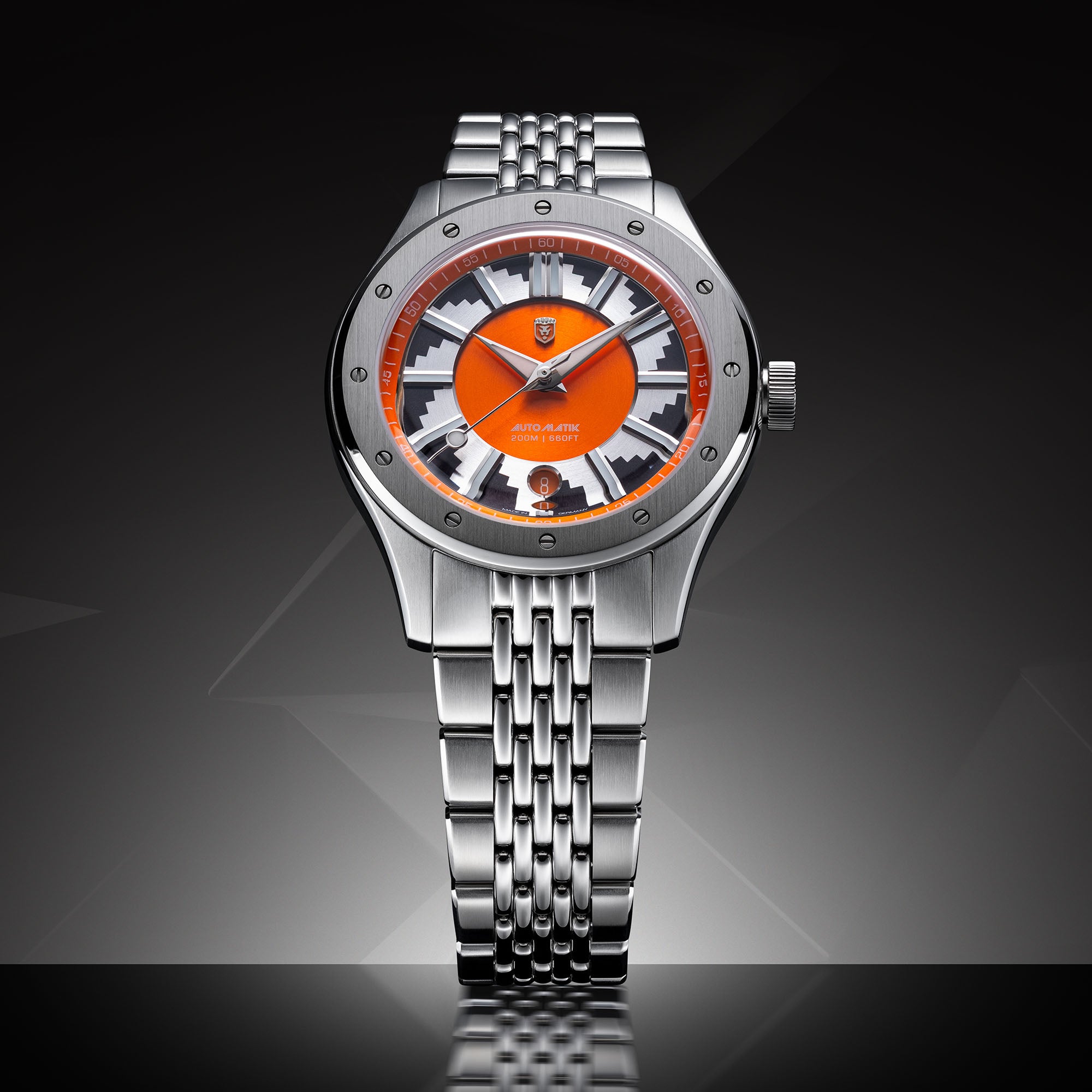 Heinrich Helicoprion orologio Buzzsaw MKII arancione