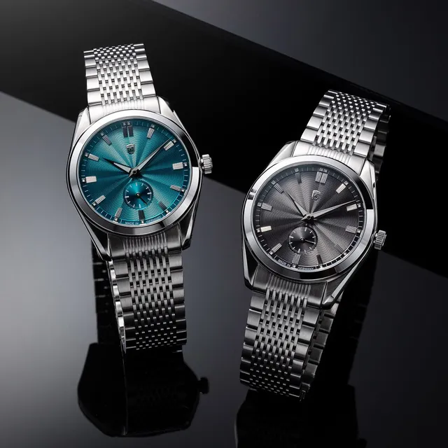 Heinrich Radiance Guilloche Wave orologio ciano scuro