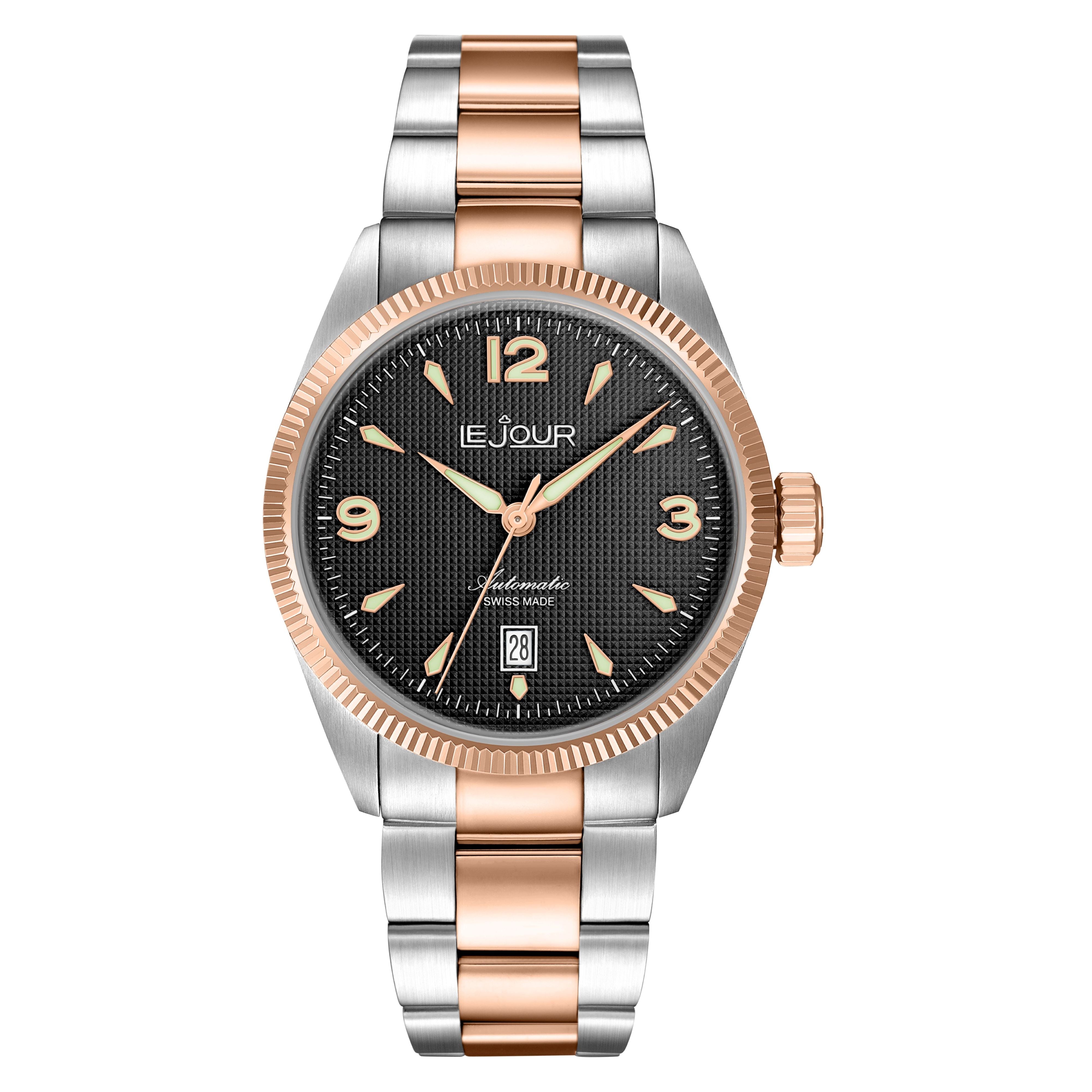 LeJour Brooklyn LJ-BR-006 orologio 40mm nero oro rosa